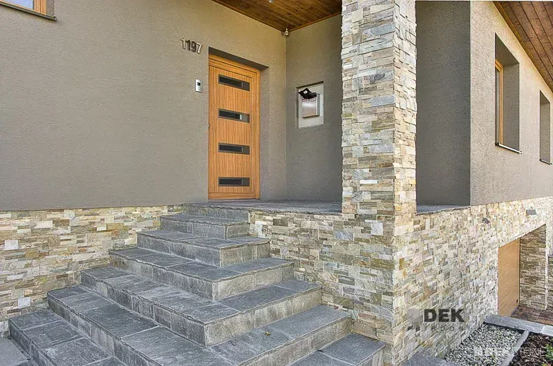 Q010 Golden Quartzite rohový díl - Lepený (0,378 m2)